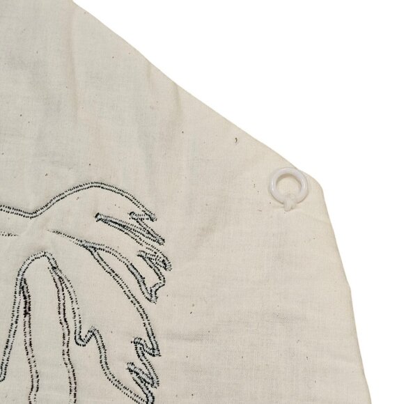 Vintage Handmade Nativity Scene Christmas Quilted Tapestry 21x25 Silver Trim - Picture 7 of 11